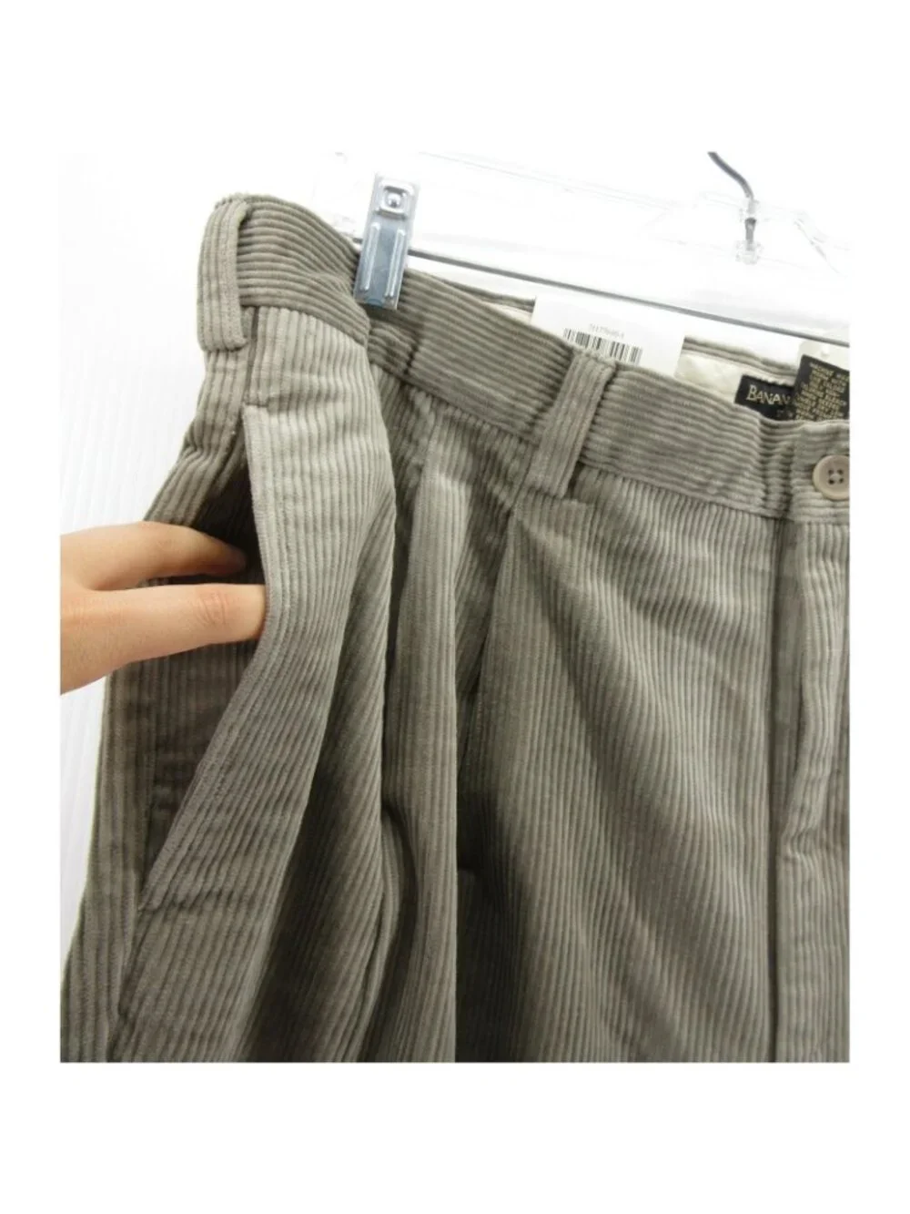 VTG Banana Republic Pants 40 L Smithfield Corduroy Relaxed Pleated NEW